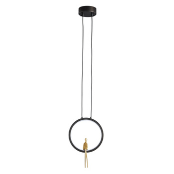 Lampa wisząca AMICI led czarno złota 27 cm