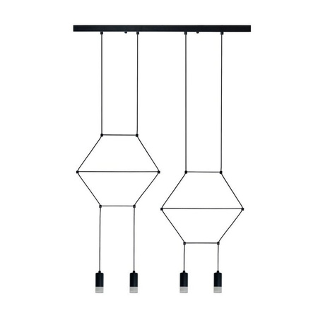 Lampa wisząca LINEA-4 LONG czarna 70 cm