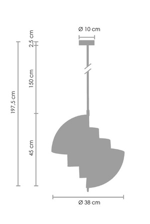 Lampa wisząca MOBILE mosiądz 38 cm