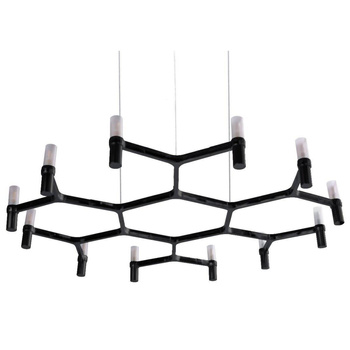 Lampa wisząca CANDLES-12B czarna 106 cm