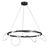 Lampa wisząca FANTASIA ROUND LED czarna 60 cm