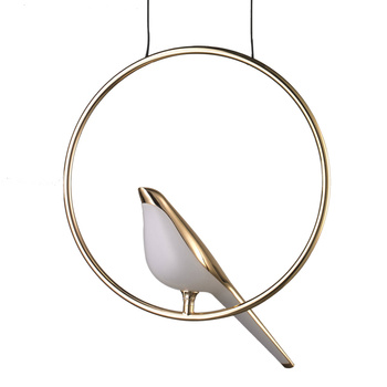 Lampa wisząca BIRD TIT LED złota 35 cm