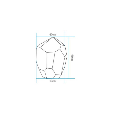 Lampa ogrodowa kamień DIAMOND XL LED RGBW 16 kolorów 60 cm