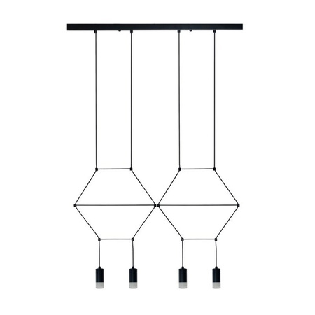 Lampa wisząca LINEA-4 LONG czarna 70 cm