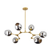Lampa wisząca MODERN ORCHID-9 złoto szara 150 cm