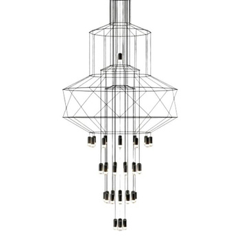 Lampa wisząca LINEA-43 czarna 90 cm