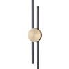 Lampa ścienna CENTRO czarna 122 cm