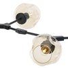 Lampa wisząca MODERN ORCHID-6 bursztynowo czarna 130 cm