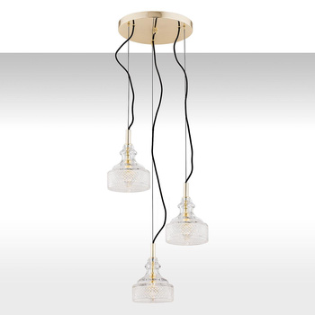 CRUZ 1462 lampa wisząca 3 pł. na okrągłej podsufitce
