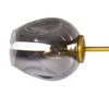 Lampa wisząca MODERN ORCHID-6 złoto szara 130 cm