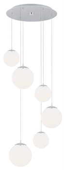 OPTICA 2530 lampa wisząca 6 pł. na okrągłej podsufitce