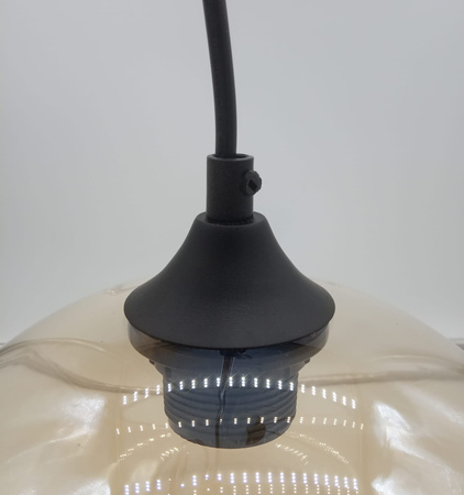 Lampa wisząca LOVE BOMB bursztynowa 25 cm