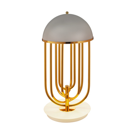 Lampa stołowa DOLCE VITA biało złota 60 cm