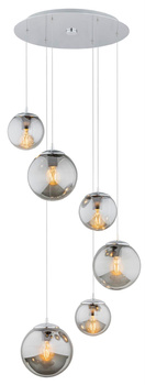 OPTICA 2529 lampa wisząca 6 pł. na okrągłej podsufitce