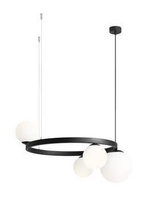 LAMPA WISZĄCĄ GARDA 4 RING BLACK