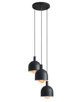 LAMPA WISZĄCA BERYL 3 BLACK NA KOLE